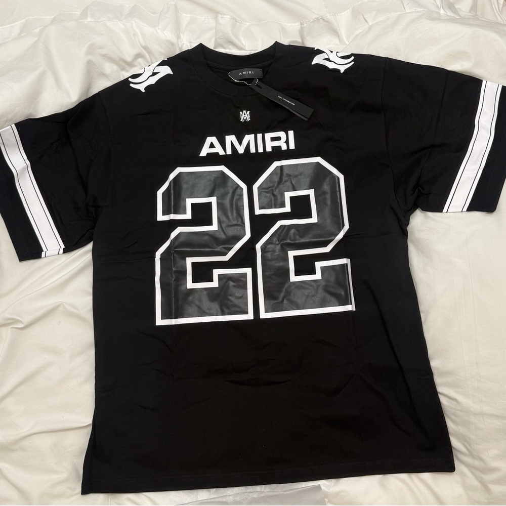 AMIRI Black Jersey Shirt Athletic Style